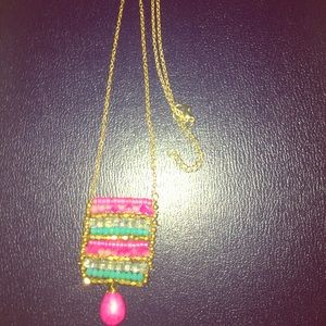South moon under multi color pendant necklace